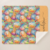 Cute guinea pigs pattern script name sherpadecke (Vorderseite (Horizontal))