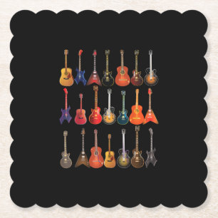 Cute Guitar Rock And Roll Musical Instruments Gift Untersetzer