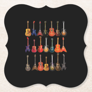 Cute Guitar Rock And Roll Musical Instruments Gift Untersetzer