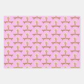 Cute Gymnastics Blonde Girl Photo Personalized Geschenkpapier Set (Vorderseite)