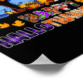 Cute Hallothanksmas Bowling Halloween Thanksgiving Poster (Ecke)