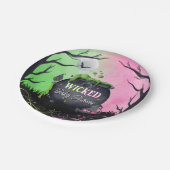 Cute Halloween Baby Shower Witch Plates Pappteller (Schrägansicht)