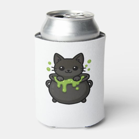 Cute Halloween Black Cat Classic T-Shirt Dosenkühler (Kanne Vorderseite)