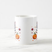 Cute halloween black kitten witch mug kaffeetasse (Mittel)