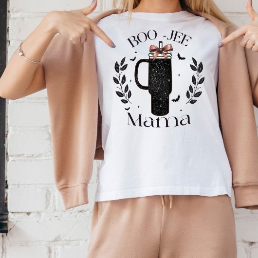 Cute Halloween Boo-Jee Mama Faux Glitter Cute T-Shirt