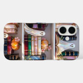 Cute Halloween Bookshelf Phone Case Ghost Pumpkin  (Rückseite (Horizontal))