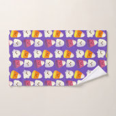 Cute Halloween Candy And Ghost Pattern Badhandtuch Set (Handtuch)