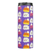 Cute Halloween Candy And Ghost Pattern Thermosbecher (Rückseite)