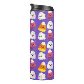 Cute Halloween Candy And Ghost Pattern Thermosbecher (Nach rechts gedreht)