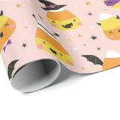 Cute Halloween Candy Corns in costume Geschenkpapier (Rolleneckpunkt)
