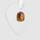 Cute Halloween Cat and Mummy Embroidery Patch Stic Ornament (Vorderseite)