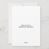 Cute Halloween Cat Feiertagskarte (Rückseite)