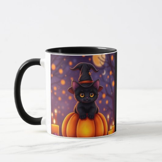 Cute Halloween Cat Mug – Limited Edition 💫 Tasse (Links)