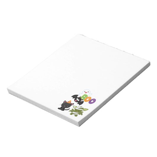 Cute Halloween Cat Notizblock (Rotiert)