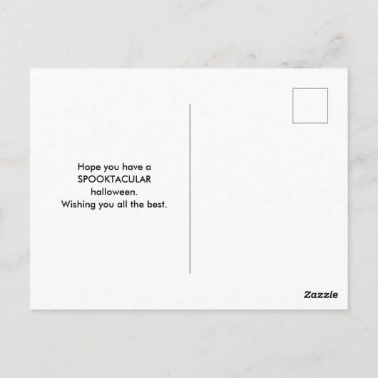 Cute Halloween Cat Postkarte (Rückseite)