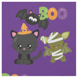 Cute Halloween Cat Stoff