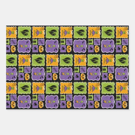 Cute Halloween Characters Geschenkpapier Set (Vorderseite 2)
