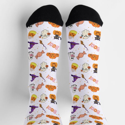 Cute Halloween Characters Socken (Oben)