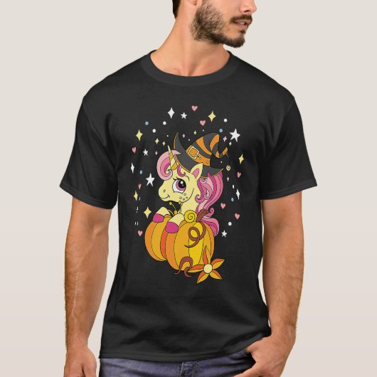 Cute Halloween Costume Witchy Unicorn Halloween T-Shirt (Vorderseite)