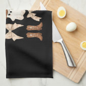 Cute Halloween Cowboy Ghost Geschirrtuch (Viertel Falte)