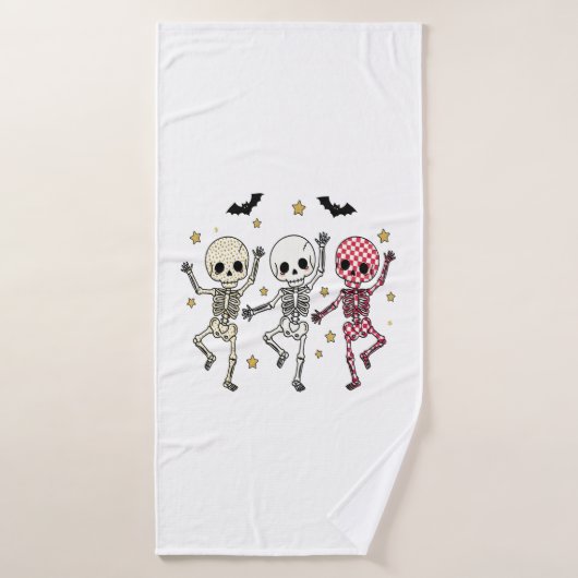 Cute Halloween Dancing Skeletons Badehandtuch (Badehandtuch)