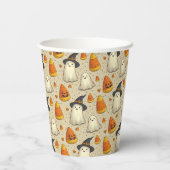 Cute Halloween Decoration Ghosts  Pappbecher (Rückseite)