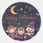 Cute Halloween Design Runder Aufkleber (Vorderseite)