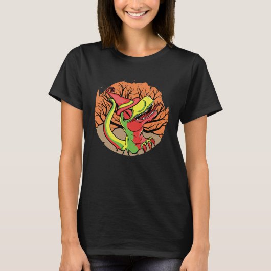 Cute Halloween Dino Rex T-Shirt (Vorderseite)