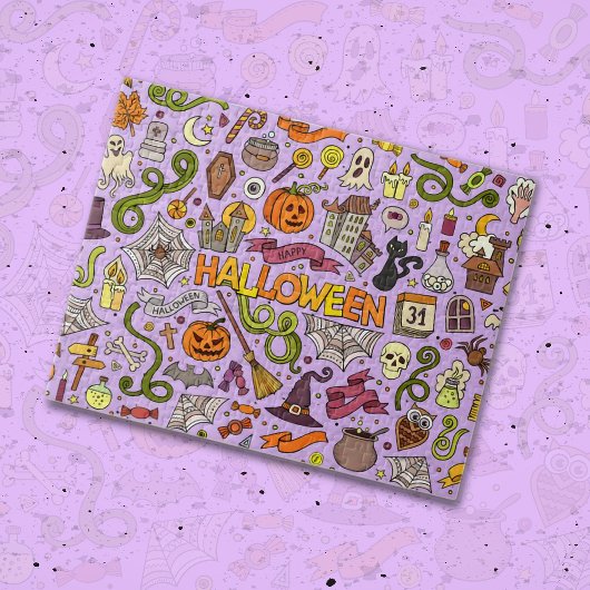 Cute Halloween Doodle Pattern Puzzle