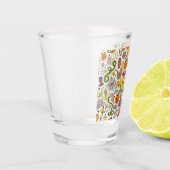 Cute Halloween Doodle Pattern Schnapsglas (Links)
