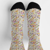 Cute Halloween Doodle Pattern Socken (Oben)