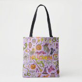Cute Halloween Doodle Pattern Tasche (Vorderseite)