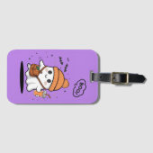 Cute Halloween Ghost Aesthetic – Kawaii Gepäckanhänger (Vorderseite (Horizontal))