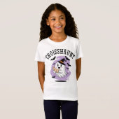 Cute Halloween Ghost Croissant Haunting T-Shirt (Vorne ganz)