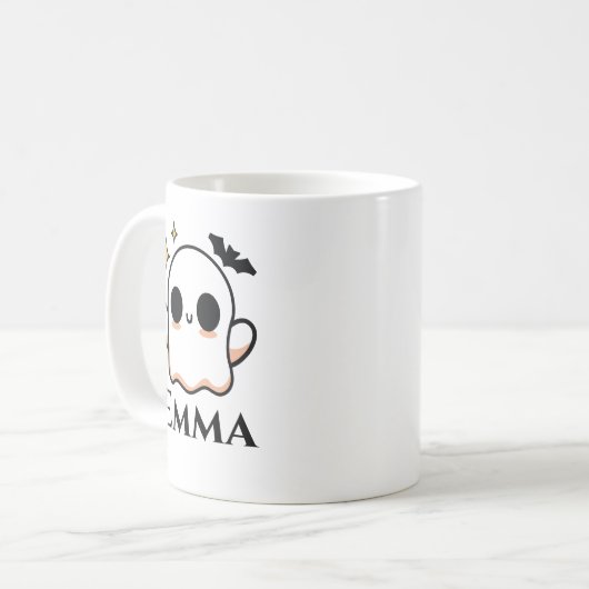 Cute Halloween Ghost customizable  Kaffeetasse (Vorderseite Links)