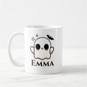 Cute Halloween Ghost customizable  Kaffeetasse (Links)