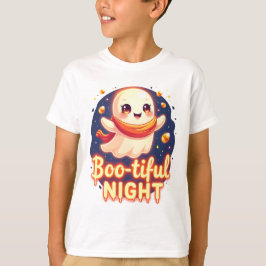 Cute halloween ghost night t-shirt design