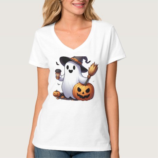 Cute Halloween ghost T-Shirt (Vorderseite)