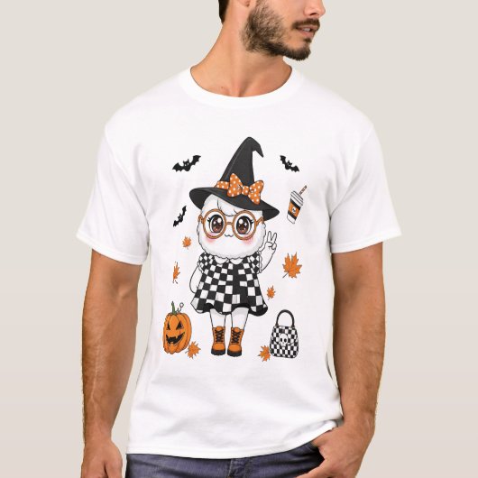 Cute Halloween Ghost T-Shirt (Vorderseite)