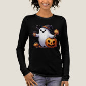 Cute Halloween ghost Tri-Blend Shirt (Vorderseite)