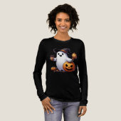 Cute Halloween ghost Tri-Blend Shirt (Volle Vorderseite)
