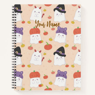 Cute Halloween Ghostie Notebook, Back to School Notizblock
