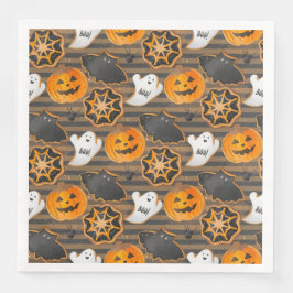 CUTE HALLOWEEN GHOSTS BATS SPIDER WEBS PUMPKINS SERVIETTE