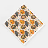 CUTE HALLOWEEN GHOSTS BATS SPIDER WEBS PUMPKINS SERVIETTE (Ecke)