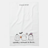 Cute Halloween Ghosts Spooky Season White Geschirrtuch (Vertikal)