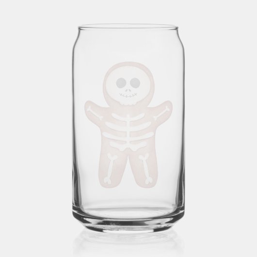 Cute Halloween Gingerbread Skeleton Cookie Dosenglas (Vorderseite)