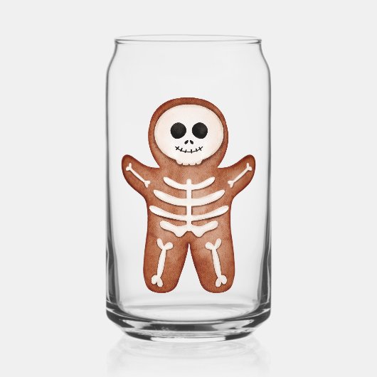 Cute Halloween Gingerbread Skeleton Cookie Dosenglas (Rückseite)