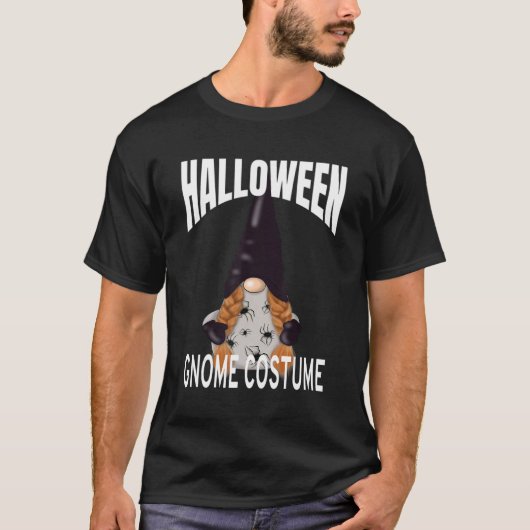Cute Halloween Gnome Spider Costume T-Shirt (Vorderseite)