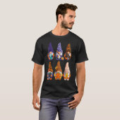 Cute Halloween Gnomes Autumn Pumpkins Fall Holiday T-Shirt (Vorne ganz)