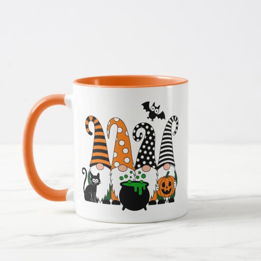Cute Halloween Gnomes with Cauldron and Pumpkin Tasse (Links)